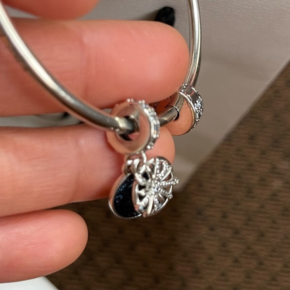 NWOT Limited Edition Pandora Fireworks Bangle Bracelet w/ 3 Christmas Charms EUC - Picture 12 of 15